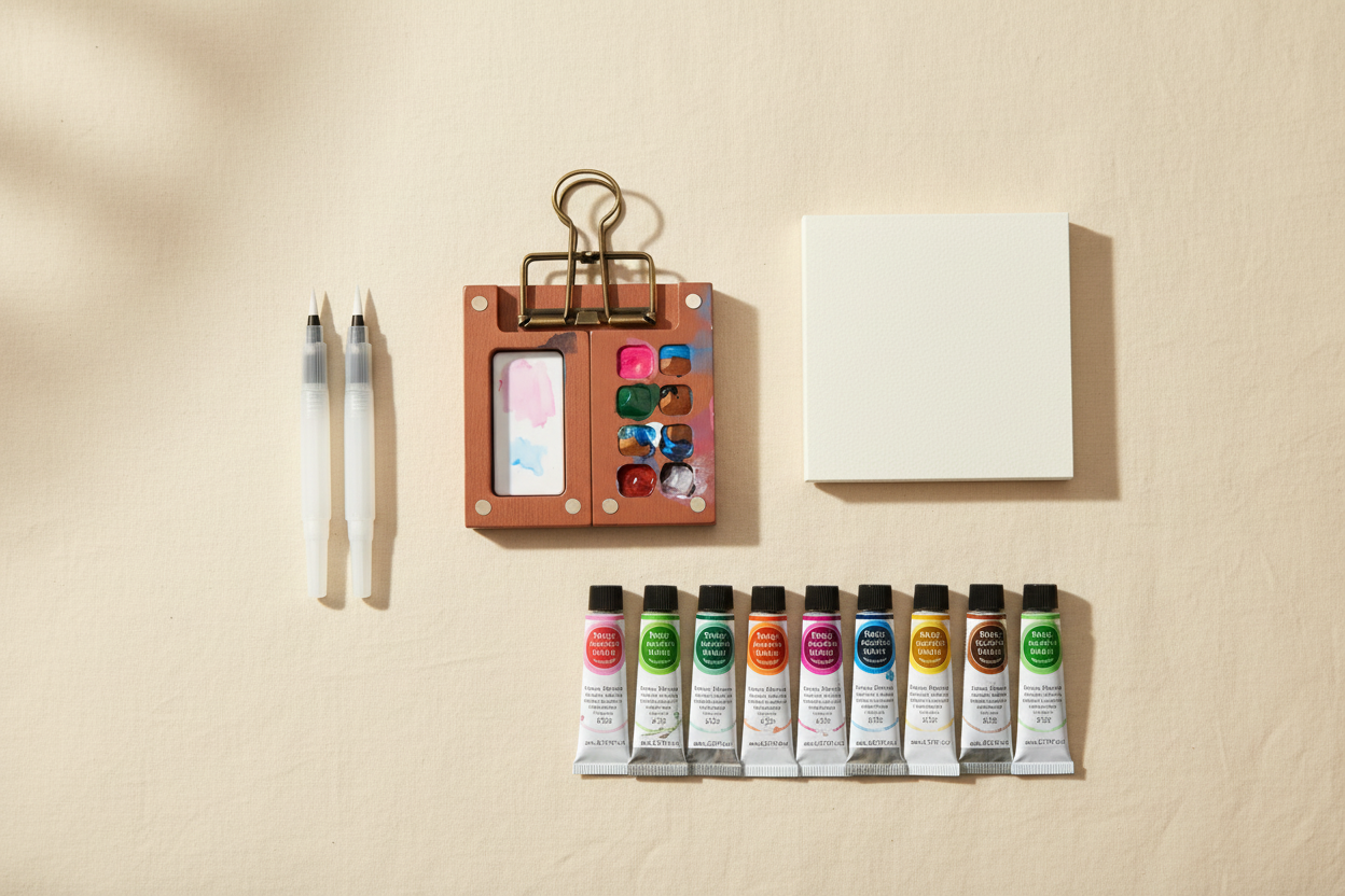 8-Colour Plein Air Set Flat Lay