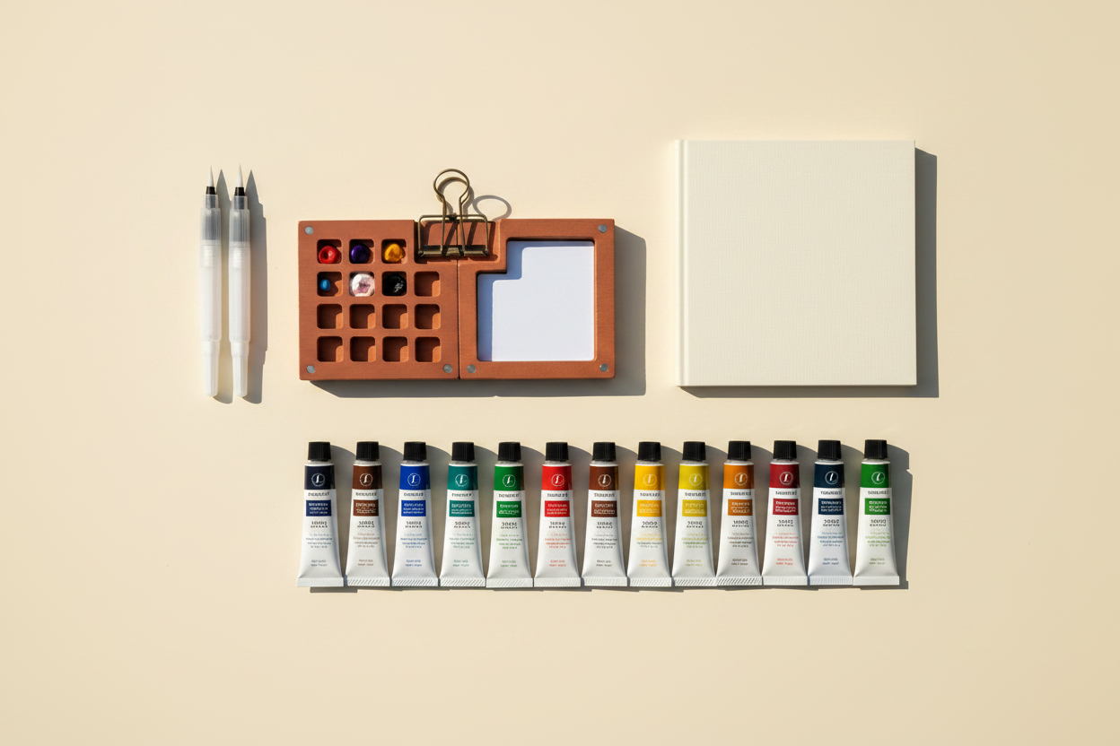 Plein Air Kit Flat Lay