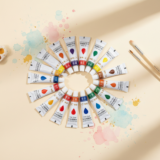 Vivid Watercolour Paint Set arranged